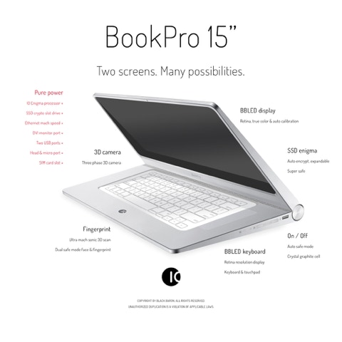 Laptop: IO BookPro 15" / Powerful notebook touchscreen computer