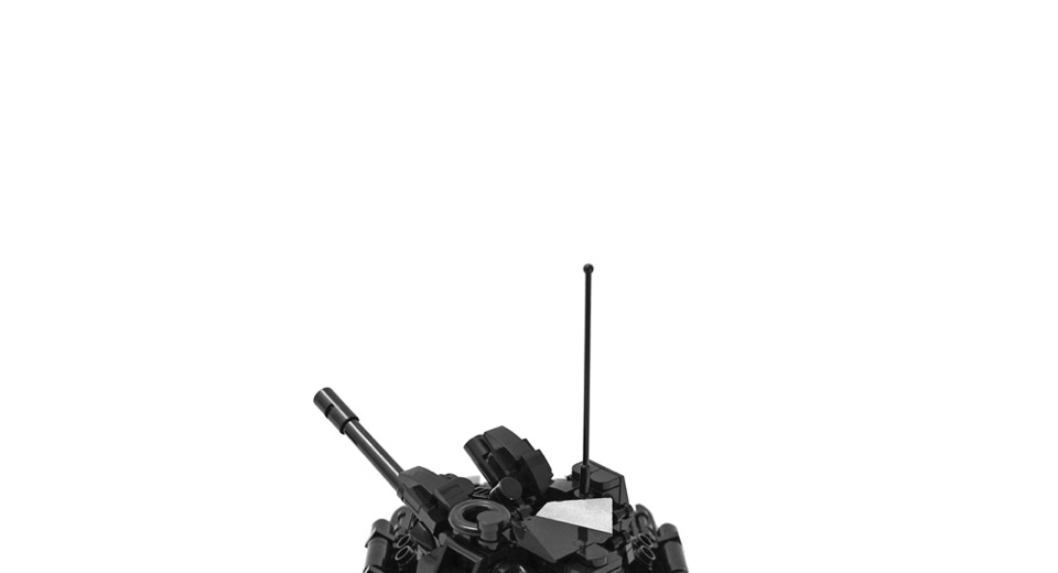 Legomoc: BLACK TIGER T-73 / Armed military battle tank panzer